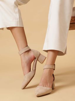 Marc Loire - Women'S Cream Solid Heel Sandals