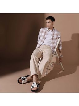 Chupps - Men Notch White Black Sliders