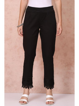 Rangriti - Black Lycra Plain Pant