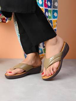 Pelle Albero - Beige Colour Orthopaedic Flat Sandals