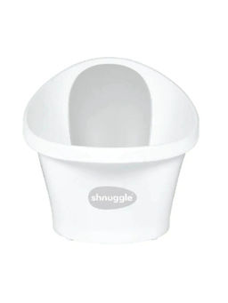 Shnuggle - New Bath White- Pastel-Grey Backrest