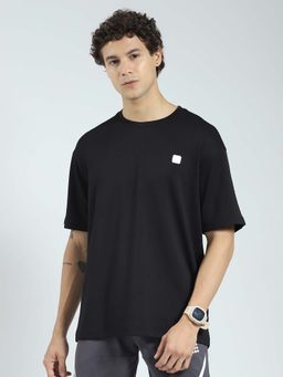Rock.it - Black Solid Round Neck T-Shirt