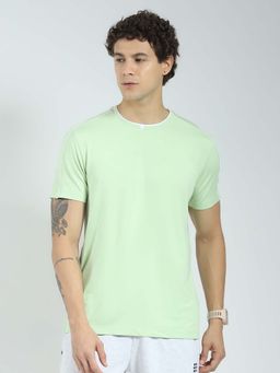 Rock.it - Green Solid Round Neck T-Shirt
