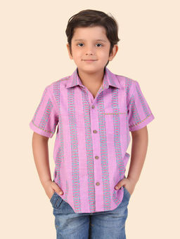 Fabindia - Lavender Cotton Printed Shirt