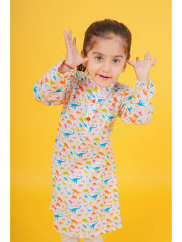 Little Musketeer - Girl Floral Printed Kurta