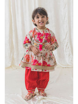 TIBER TABER - Baby Girls Garden Bloom Kurta with Salwar - Multi-Color (Set of 2)