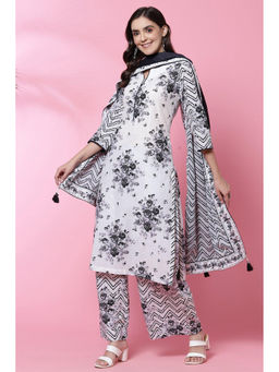 Biba - White Straight Suit Set (Set of 3)