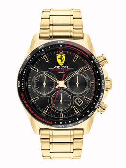 Scuderia Ferrari - PILOTA EVO 0830841 Chronograph Gold Dial Watch for Men