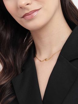 Carlton London - Women 18KT Gold Plated Contemporary Necklace