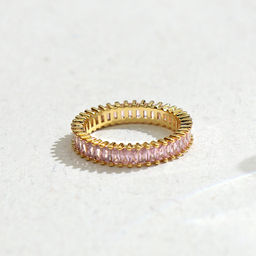 Pipa Bella by Nykaa Fashion - Pink Clear Crystal Studded Ring