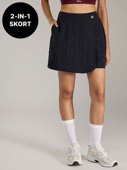 Kica - GoLite Performance Skort with Crushed Texture Fabric Outdoor Ready KIC400 Navy Blue