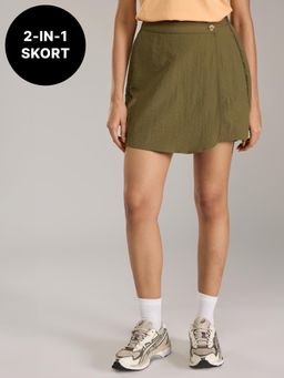 Kica - GoLite Performance Skort with Crushed Texture Fabric Outdoor Ready KIC400 Olive