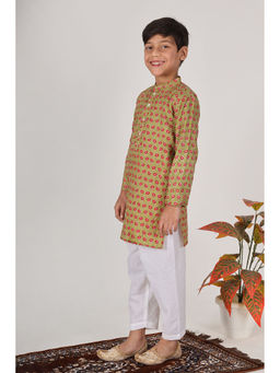 The Cotton Staple - Bamboo Green Kurta and Pyjama (Set of 2)