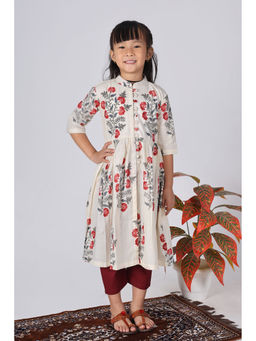 The Cotton Staple - Coconut Floral Printed Kurta & Pant (Set of 2)