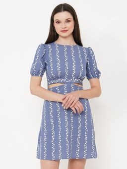 MISH - Women Blue Floral Mini Dress
