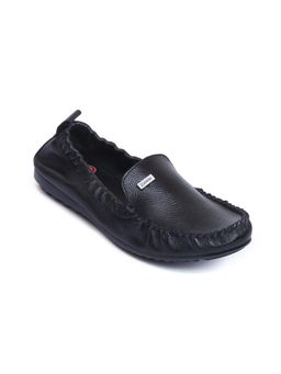 Zoom Shoes - Womens Black Genuine Leather Loafers