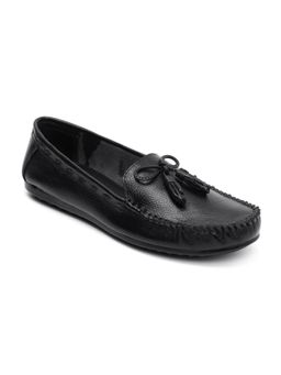 Zoom Shoes - Womens Black Genuine Leather Loafers