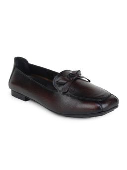 Zoom Shoes - Women Brown Genuine Leather Loafers