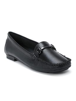 Zoom Shoes - Womens Black Genuine Leather Loafers