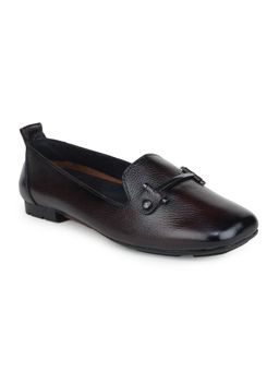 Zoom Shoes - Women Brown Genuine Leather Loafers