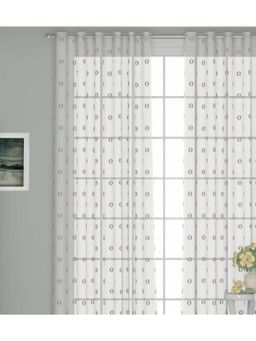 GM - 7 Feet Abstract Grommet Single Sheer Door Curtain Panel