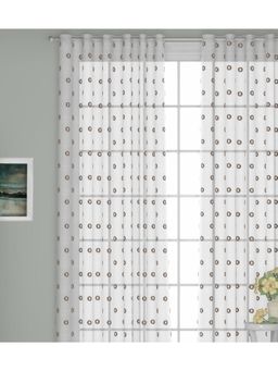 GM - 7 Feet Abstract Grommet Single Sheer Door Curtain Panel