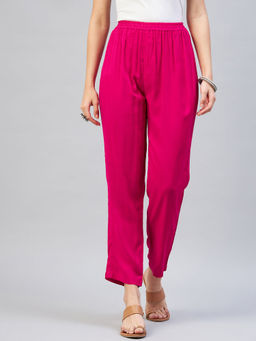 InWeave - Women Pink Solid Pant