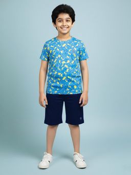 KiddoPanti - Boys Abstract Printed Round Neck T-shirt With Short