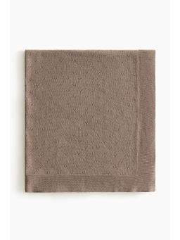 H&M - Beige Cotton pointelle baby blanket