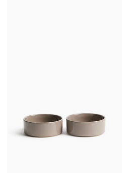 H&M - Beige 2-pack small stoneware bowls