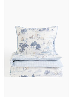 H&M - Blue Patterned duvet cover set