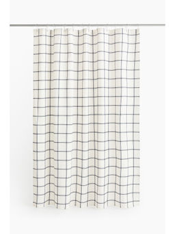 H&M - White Patterned shower curtain
