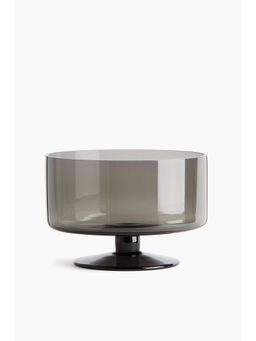 H&M - Grey Mouth-blown glass serving bowl