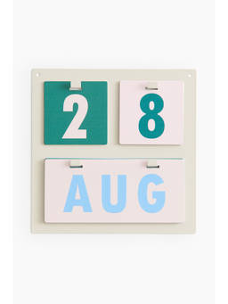 H&M - Beige Manual wall calendar
