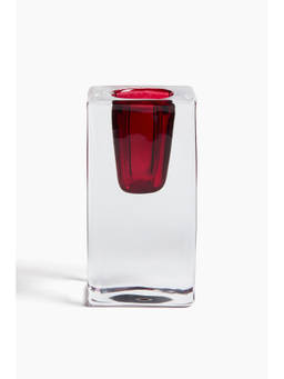 H&M - Red Glass candlestick