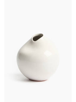H&M - White Terracotta vase