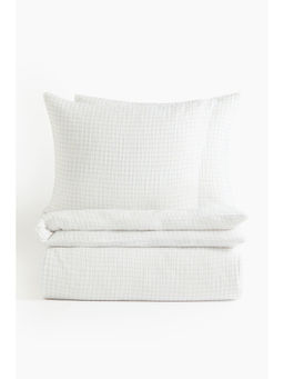 H&M - White Muslin double/king duvet cover set
