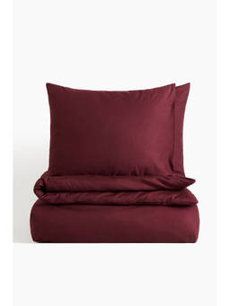 H&M - Red Cotton double/king duvet cover set