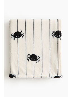 H&M - White Patterned fleece blanket