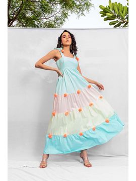 sabina layered maxi dress