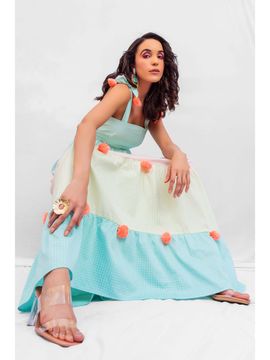 sabina layered maxi dress