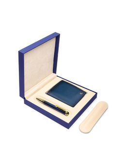 Lapis Bard - Gift Set Blue Torque Ball Pen with Ducorium Business Card Holder