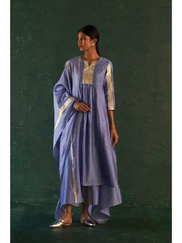 Charkhee - Midas Lavender Chander Kurta with Pant & Dupatta (Set of 3)