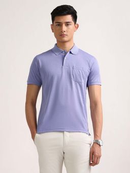 Arrow - Mens Pure Cotton Regular Fit Polo T-Shirt - Purple