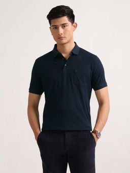 Arrow - Mens Pure Cotton Regular Fit Polo T-Shirt - Blue