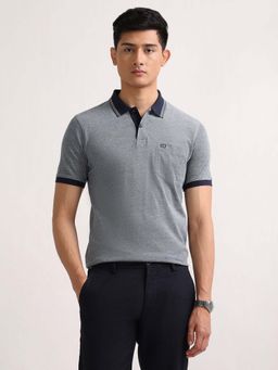 Arrow Sports - Mens Pure Cotton Regular Fit Polo T-Shirt - Blue