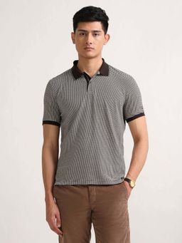 Arrow Sports - Mens Geometric Printed Regular Fit Polo T-Shirt - Brown