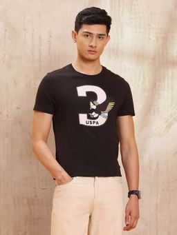 U.S. Polo Assn. Denim Co. - Mens Graphic Printed Regular Fit T-shirt- Brown