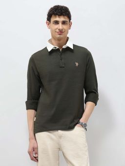 U.S. Polo Assn. Denim Co. - Mens Pure Cotton Muscle Fit Polo T-Shirt - Green