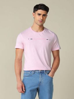 U.S. POLO ASSN. - Mens Pure Cotton Regular Fit T-shirt- Pink